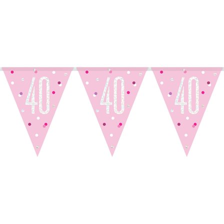 Flaggirlander 40 år Rosa & Sølv