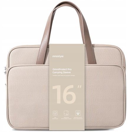INNOSTYLE LAPTOPVÄSKA FÖR KVINNOR 15 6 16 VATTENTÄT OMNIPROTECT BEIGE