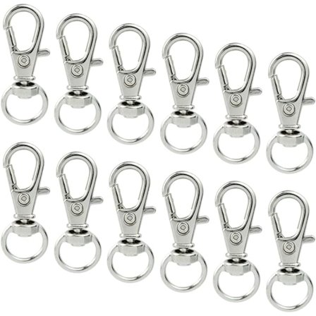 50 stk Swivel Clasp Lanyard Snap Hooks, Metall Swivel Lanyard Snap Hook Lobs