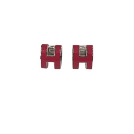 Hermès Vintage, Pre-owned Boucles Doreilles Pop H Rood, Dames, Maat:ONE Size