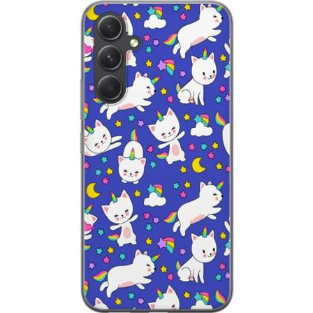 Samsung Galaxy S24 Gjennomsiktig deksel Katt enhjørninger