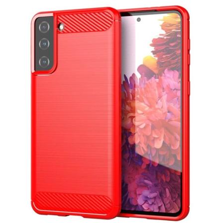 Carbon Flex Etui Samsung Galaxy S21 Plus 5G - Rød Red