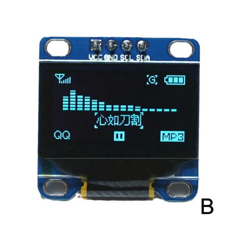 0,96" Oled Ssd1306 I2c Iic Spi Seriell 128x64 Lcd-skärm Gelb Bl