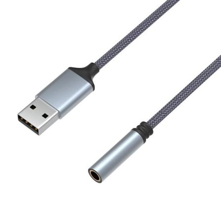 USB Audio-adapter till 3,5 mm TRRS hörlurskontakt, kompatibel med PC Windows Mac Tablet PS5 PS4