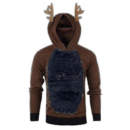 Herre Julehettegenser Genser Topper Jul Rudolf Reinsdyr Pullover Sweatshirt