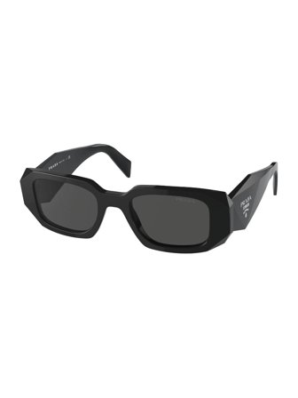 Prada Women's Sunglasses with a frame made of acetate in black and lenses made of plastic in grey