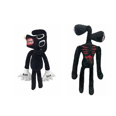 2 stk/sett Anime Sirenhead Plussjeleketøy Siren Head Stoffdyr Juguetes Legends Horror Black Cat Peluches Leke for Barn Gaver