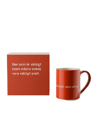 Design House Stockholm Mugg, Den som är väldigt stark Kök & matlagning Röd 35CL