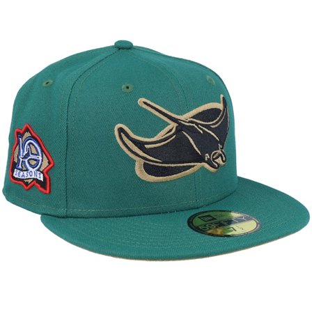 New Era - MLB Green fitted Czapka Z Daszkiem - Tampa Bay Rays Mossy Meadows 59FIFTY Green Fitted @ Hatstore