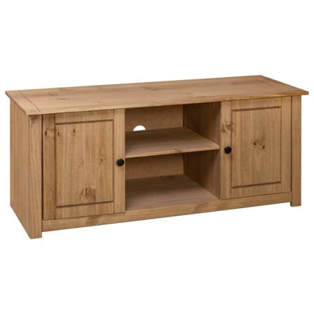Vidaxl Tv-bänk 120x40x50 Cm Massiv Furu Panama Brun