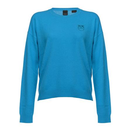 Pinko, Round-neck Knitwear Blauw, Dames, Maat:XL
