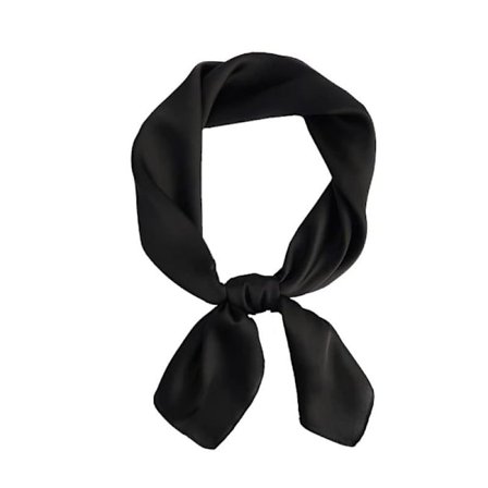 Svart dam silkescarf, siden, lätt