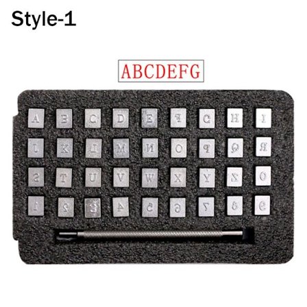 Engelska alfabetet Stämpel Lädertryck STYLE-1 STYLE-1