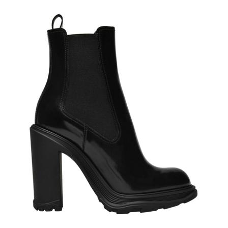 Alexander McQueen, Tread Heeled Chelsea Boots Zwart, Dames, Maat:37 EU,rubber