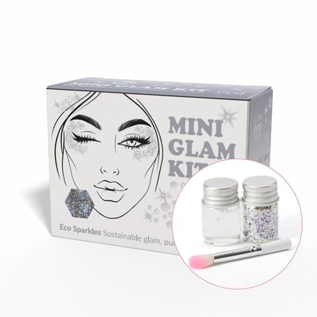Glitter Eco Lovers Mini Glam Kit Silver Holo, Skincare, Øjne, Øjenskygge