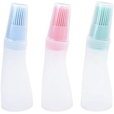 Olieflaske med børste, køkkenbørste indeni, silikoneolie børste, kagebørste til BBQ madlavning, bagning, BBQ ZeGoods