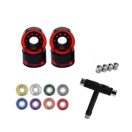 Strikate 4 stk City Run Freestyle Skateboardhjul 56mm Verktøy, rød