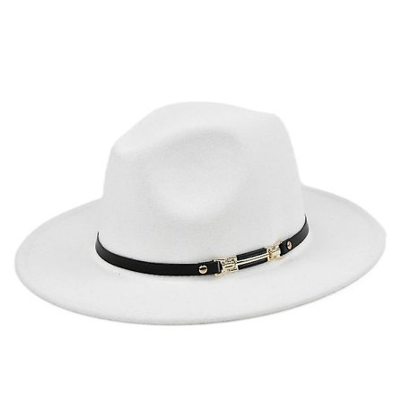 Ny koreansk stil mote elegant jazz hatt ull hatt damer vår og høst vinter ull retro litterær stor brem hatt