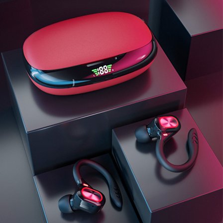 Langattomat urheilu Bluetooth -kuulokkeet, langattomat kuulokkeet mikrofonilla Bluetooth, Hi-Fi Stereo Bluetooth -kuulokemikrofoni työhön Pinkki