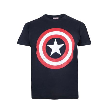 Captain America Boys Shield T-shirt 9-10 År Marin/röd/vit
