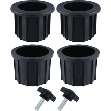 Reservedele til parasolfødder, reservedele til parasoller, inklusive 4 stk. parasolhulring og 2 stk. håndskrueknapper, til terrassebord