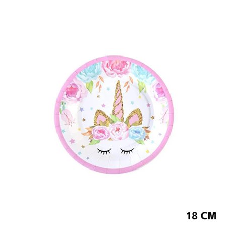 Vackert utformat servis-set med enhörningstema för 16 gäster, babyflicka, grattis på födelsedagen, festdekorationer, festtillbehör