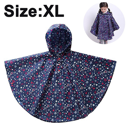 Letvægts Børns Regn Poncho Jakke Vandtæt Ydertøj Regnfrakke