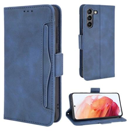 Modernt Samsung Galaxy S21 FE fodral med plånbok - Blå Blå