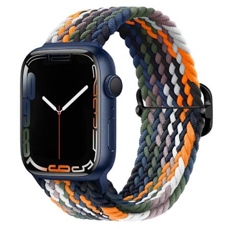 Apple Watch armband i flätad nylon 42/44/45 Orange 42/44/45 - Jeans Orange