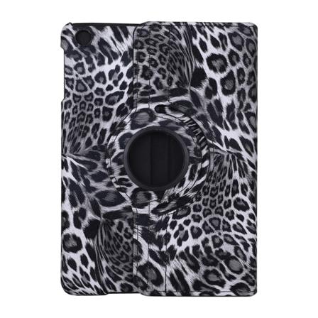 Leopard Läderfodral Med Roterbart Ställ, Ipad Mini 2/3, Grå Grå