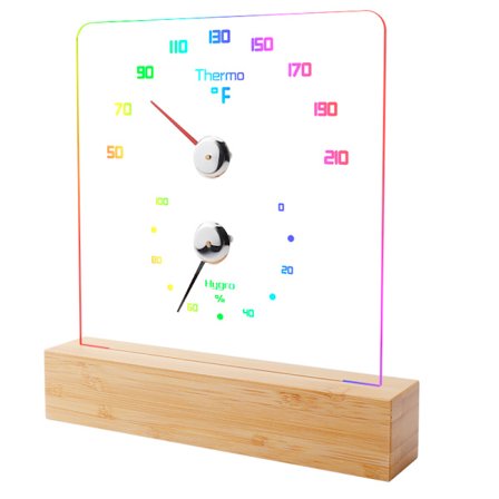 RGB-saunalämpömittari - Tarkat lämpötila- ja kosteuslukemat