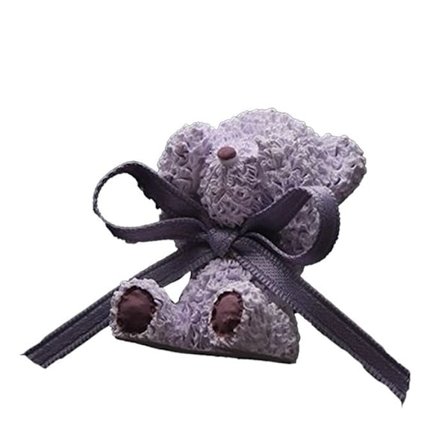 Doft av bil INN Nalle med lila band Blommig doft Placera luftutloppets klipp Plåster, andra dekorativa tillbehör Lila