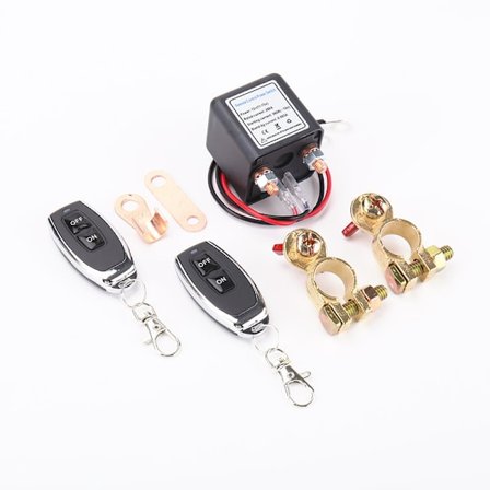 DC12V Fjernstyrt Batteriutkoblingsbryter, Tyverisikring for Bil Hindrer Batterilekkasje, Høy Strøm Batteriutkoblingsbryter for RV ATV Bil Båt