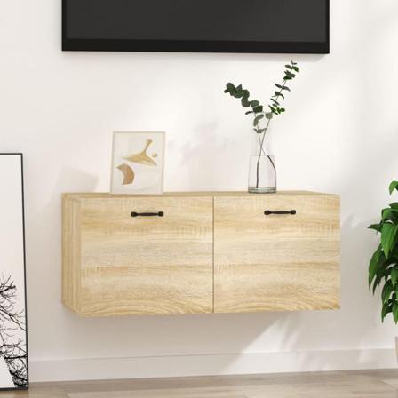 Vidaxl Väggskåp Sonoma-ek 80x35x36,5 Cm Konstruerat Trä Brun