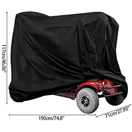 Elektrisk Scooter Deksel 190d Oxford Heavy Duty Vanntett Rullestol Oppbevaringsdeksel med Oppbevaringspose All-Weather Utendørs Beskyttende Deksel-
