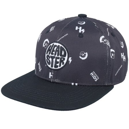 Headster - Black snapback Czapka Z Daszkiem - Kids Monogram Black Snapback @ Hatstore