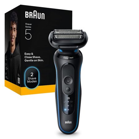 Braun Braun Elektrisk barbermaskine Serie 5 Typ 52-B1000S Blå, Mænd, Barbering, Barbermaskiner