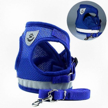 Rømningssikker katteseler for trygge og komfortable utendørseventyr (Blå, M)