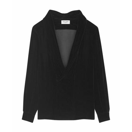 Saint Laurent, Blouses Czarny, Kobieta, Rozmiar: S