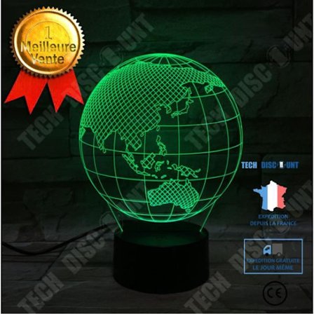 Bordslampa - TD - VG20725 - 3D Illusion - 7 Färger - Uppladdningsbar USB