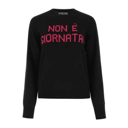 Saint Barth Round-neck Strik Sort, Dame Striktrøjer