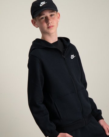 Nike K NSW CLUB FLC HD FZ LS Schwarz Hoodies/Kapuzenpullover Jungen - Kids Brand Store