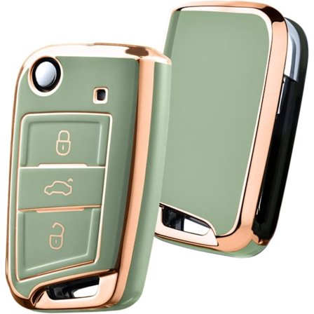 Bilnyckelskydd för VW Golf 7 Nyckelbox/Nyckelfodral för VW, Polo, Skoda, Seat, 3 knappar