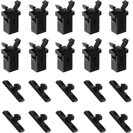 10 Par Touch Top Lock Lås Plast Reservdel Reparation Ersättning Svart Kompatibel Med Brabantia