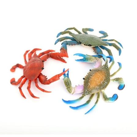 3 st Krabbadekoration Realistisk Krabbaleksak BLÅ&RÖD&MULTIKÄRGT blue&red&multicolor
