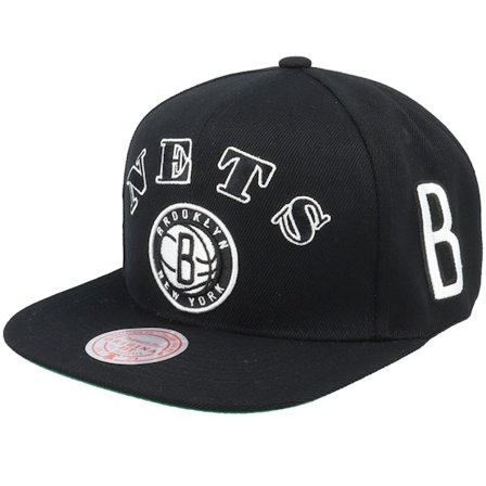 Mitchell & Ness - NBA Zwart snapback Cap - Brooklyn Nets My Squad Black Snapback @ Hatstore