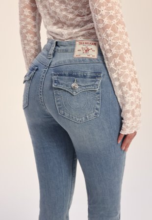 True Religion - Becca Mid Rise Bootcut Flap - Peak Spot - Kläder - - Bubbleroom
