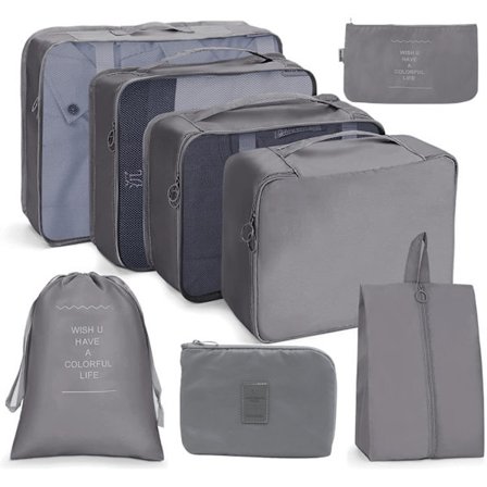 Resväska set Digital väska 8-delat set, grå