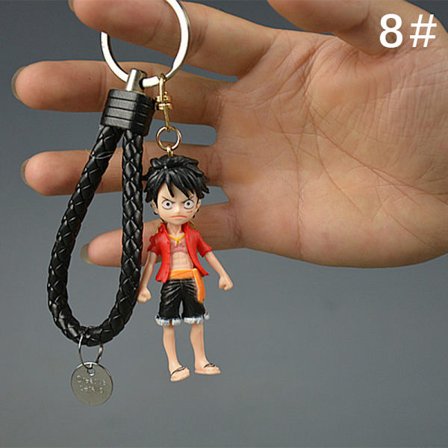 Action One Piece Nøglering 3D PVC Luffy Zoro Sanji Figur Model Multicolor(f2)