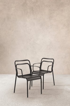 Jotex - Armstol 2-pk Svart - PANTHEON - Kjøp Hagestoler & -krakker hos Jotex